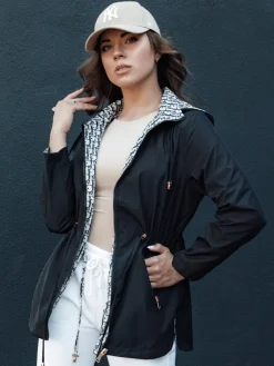 Kurtki Damskie>Dstreet Kurtka przejściowa parka damska z kapturem BEGET czarna TY4406