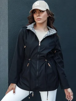 Kurtki Damskie>Dstreet Kurtka przejściowa parka damska z kapturem BEGET czarna TY4406
