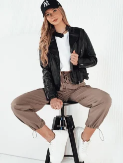 Kurtki Damskie>Dstreet Kurtka skórzana damska BAILO czarna TY4196