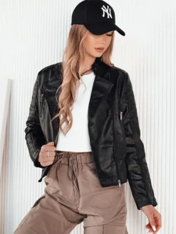 Kurtki Damskie>Dstreet Kurtka skórzana damska BAILO czarna TY4196