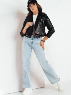 Kurtki Damskie>Dstreet Kurtka skórzana damska NEGRA czarna TY4163