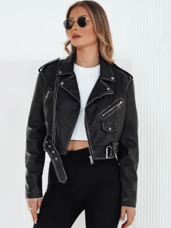 Kurtki Damskie>Dstreet Kurtka skórzana damska PALIGOR czarna TY4160