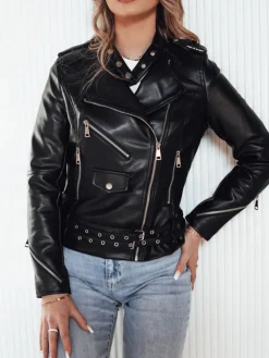 Kurtki Damskie>Dstreet Kurtka skórzana damska ROLDAN czarna TY4180