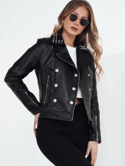 Kurtki Damskie>Dstreet Kurtka skórzana damska TRUCCO czarna TY4178