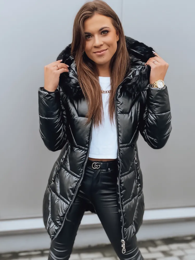 Kurtki Damskie>Dstreet Kurtka zimowa damska z kapturem KRISTA czarna TY3065