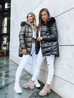 Kurtki Damskie>Dstreet Kurtka zimowa damska AMBERGLOW zielona TY3719