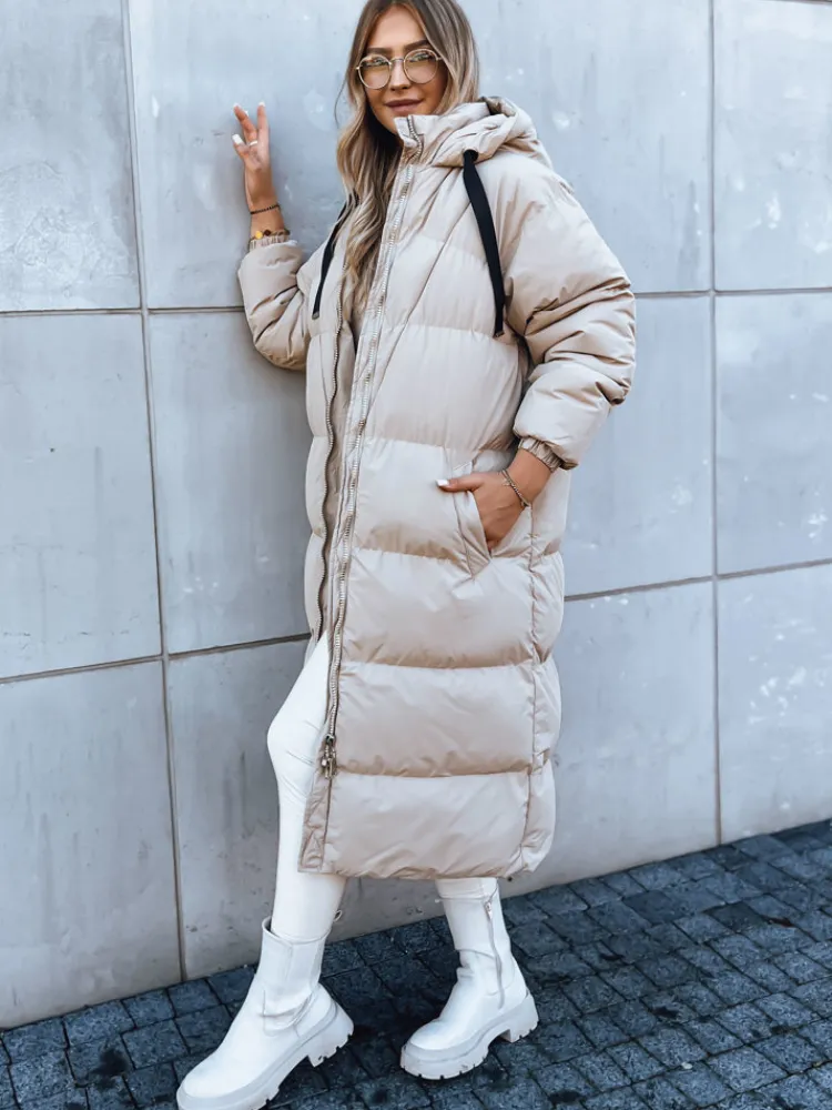 Kurtki Damskie|Płaszcze Damskie>Dstreet Kurtka zimowa damska COZYSEASON beżowa TY3901