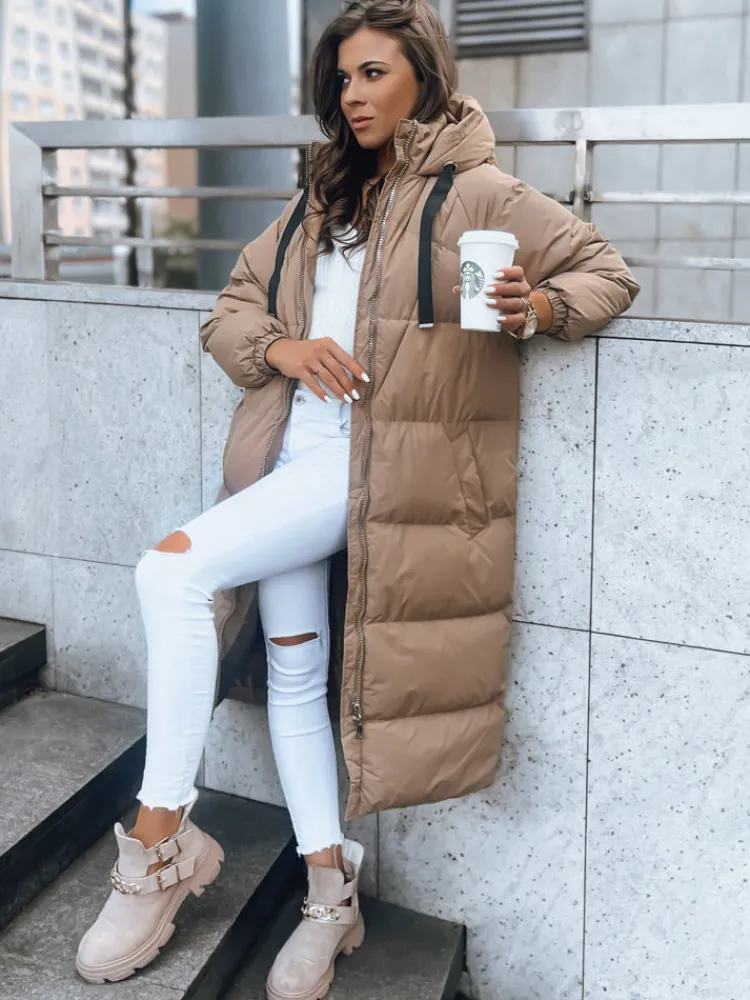 Płaszcze Damskie|Kurtki Damskie>Dstreet Kurtka zimowa damska COZYSEASON ciemnobeżowa TY3759