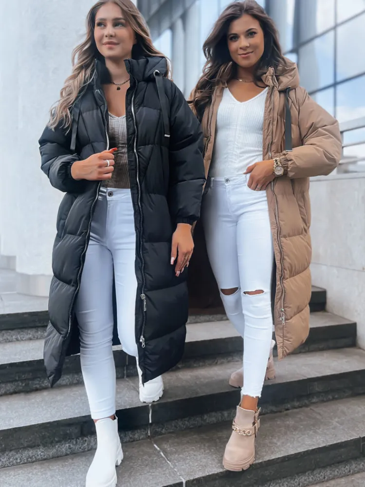 Płaszcze Damskie|Kurtki Damskie>Dstreet Kurtka zimowa damska COZYSEASON ciemnobeżowa TY3759