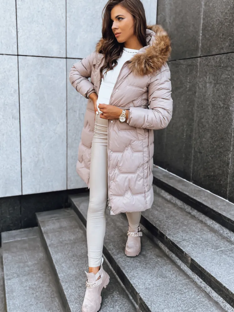 Kurtki Damskie>Dstreet Kurtka zimowa damska GOLDEN LILY beżowa TY3813