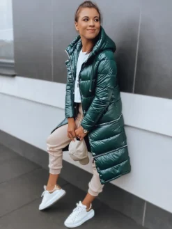 Kurtki Damskie>Dstreet Kurtka zimowa damska GOLDEN PREMIUM ciemnozielona TY2901