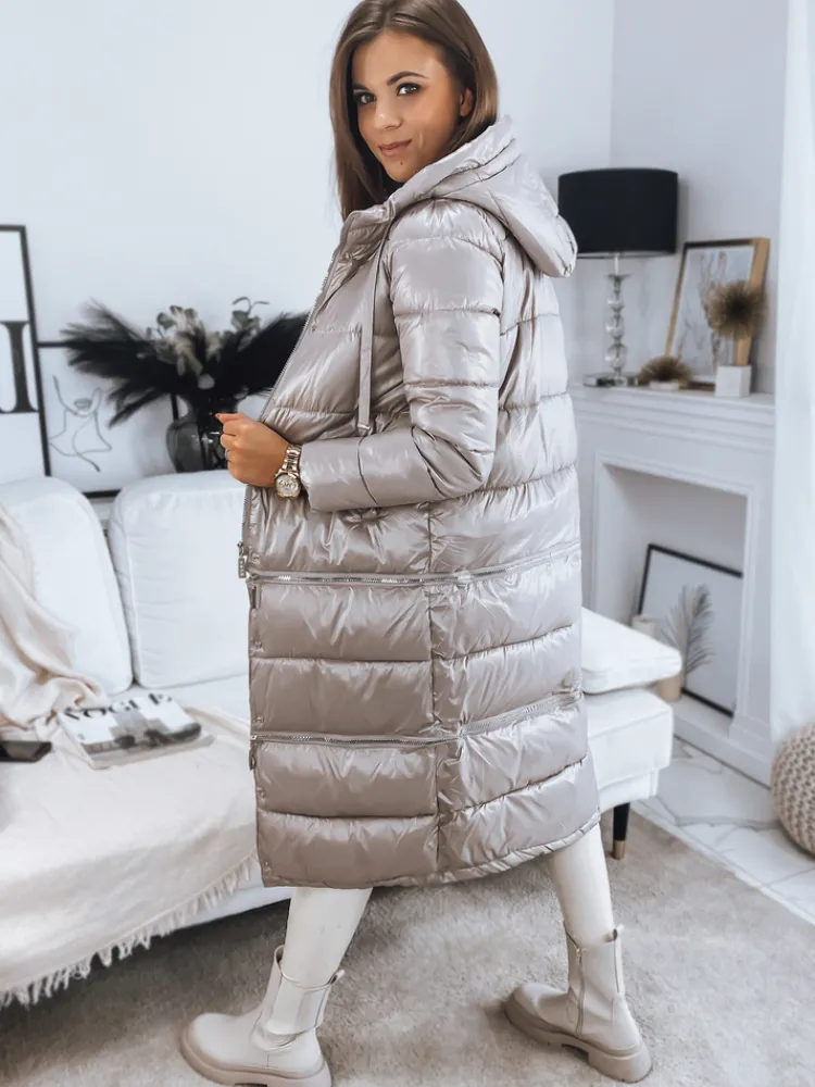 Kurtki Damskie>Dstreet Kurtka zimowa damska GOLDEN PREMIUM beżowa TY3119