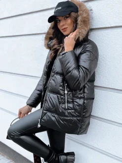 Kurtki Damskie>Dstreet Kurtka zimowa damska HENSY czarna TY4005