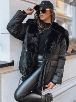 Kurtki Damskie>Dstreet Kurtka zimowa damska oversize BRILLIANCE czarna TY3908