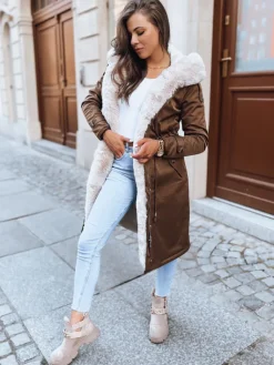 Kurtki Damskie>Dstreet Kurtka zimowa damska parka HARPERSOFT coffee TY3686