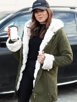 Kurtki Damskie>Dstreet Kurtka zimowa damska parka STARBURST zielona TY4763