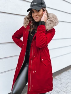 Kurtki Damskie>Dstreet Kurtka zimowa damska parka NADER czerwona TY4032