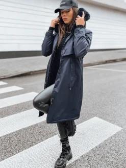 Kurtki Damskie>Dstreet Kurtka zimowa damska parka LUSTER granatowa TY4018