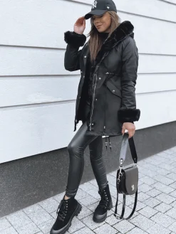 Kurtki Damskie>Dstreet Kurtka zimowa damska parka ARCTIC czarna TY3986