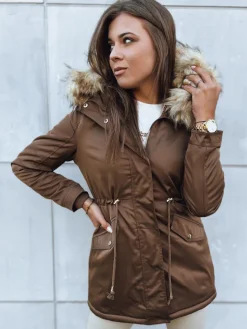 Kurtki Damskie>Dstreet Kurtka zimowa damska parka VIXEN kawowa TY3871