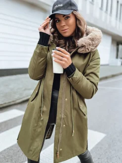 Kurtki Damskie>Dstreet Kurtka zimowa damska parka NADER zielona TY4031