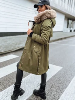 Kurtki Damskie>Dstreet Kurtka zimowa damska parka NADER zielona TY4031