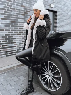 Kurtki Damskie>Dstreet Kurtka zimowa damska parka STARBURST czarna TY4025