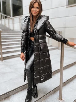Płaszcze Damskie|Kurtki Damskie>Dstreet Kurtka zimowa damska płaszcz JULIA czarna TY2953