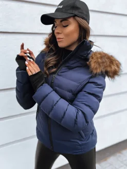 Kurtki Damskie>Dstreet Kurtka zimowa damska pikowana VERSES granatowa TY4039