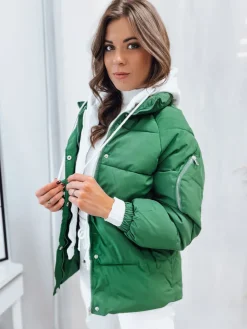 Kurtki Damskie>Dstreet Kurtka zimowa damska pikowana SPACE zielona TY4069