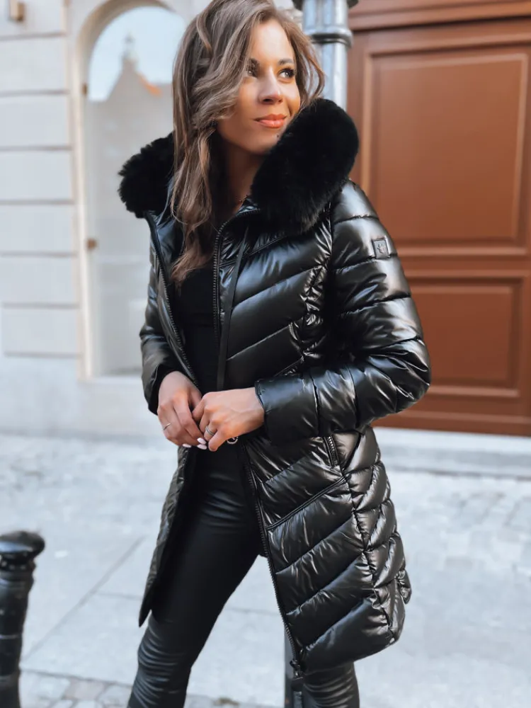 Kurtki Damskie>Dstreet Kurtka zimowa damska pikowana z kapturem RAINBOR czarna TY3732