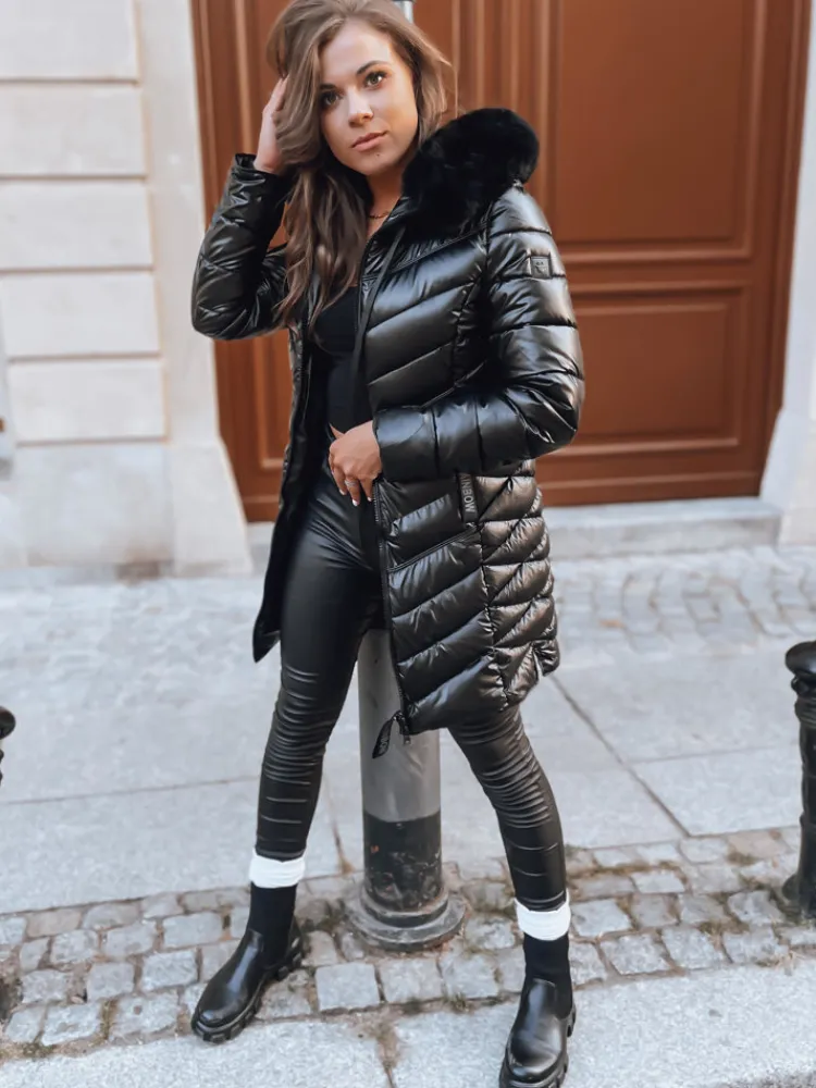 Kurtki Damskie>Dstreet Kurtka zimowa damska pikowana z kapturem RAINBOR czarna TY3732