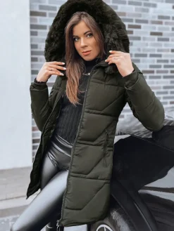 Kurtki Damskie>Dstreet Kurtka zimowa damska pikowana NEXUS zielona TY3988
