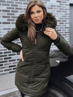 Kurtki Damskie>Dstreet Kurtka zimowa damska pikowana NEXUS zielona TY3988