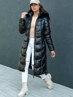 Kurtki Damskie>Dstreet Kurtka zimowa damska pikowana CRYSTAL z kapturem czarna TY4502