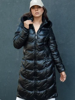 Kurtki Damskie>Dstreet Kurtka zimowa damska pikowana CRYSTAL z kapturem czarna TY4502