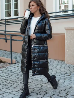 Kurtki Damskie>Dstreet Kurtka zimowa damska pikowana z kapturem SHANEE PREMIUM czarna TY4537