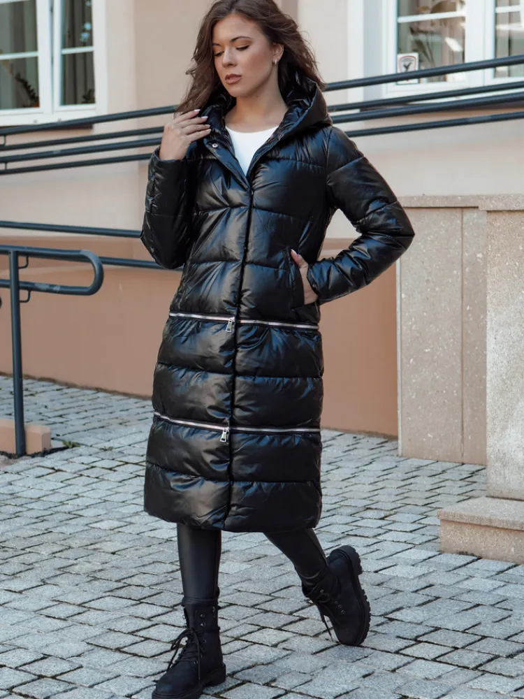 Kurtki Damskie>Dstreet Kurtka zimowa damska pikowana z kapturem SHANEE PREMIUM czarna TY4537