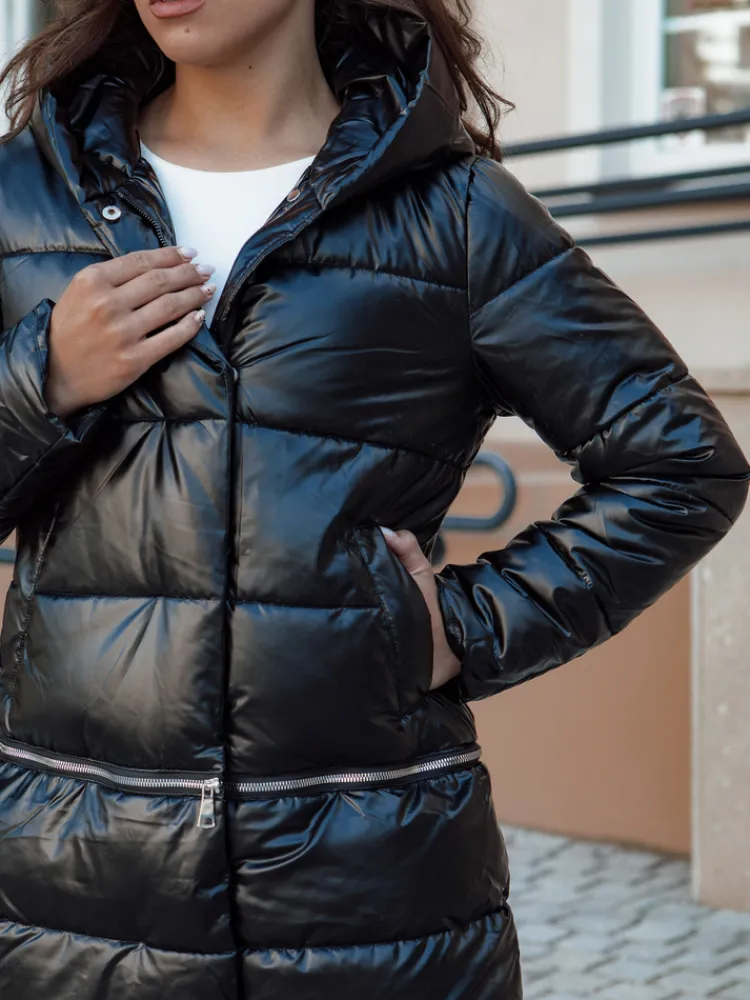 Kurtki Damskie>Dstreet Kurtka zimowa damska pikowana z kapturem SHANEE PREMIUM czarna TY4537