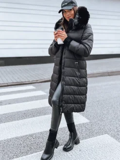 Kurtki Damskie>Dstreet Kurtka zimowa damska pikowana SNOWSCAPE czarna TY3971