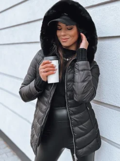 Kurtki Damskie>Dstreet Kurtka zimowa damska pikowana LUNA czarna TY3972