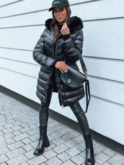 Kurtki Damskie>Dstreet Kurtka zimowa damska pikowana MILLOW czarna TY3983