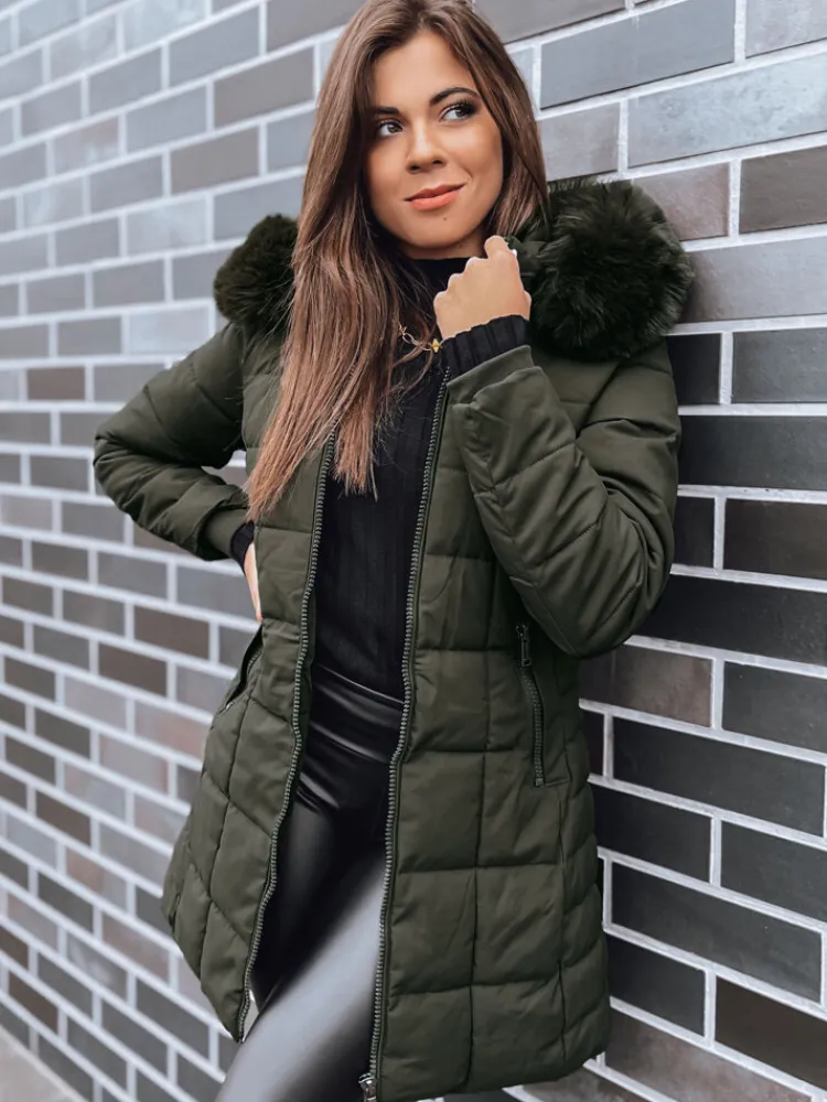 Kurtki Damskie>Dstreet Kurtka zimowa damska pikowana LELISIA zielona TY4029