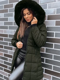 Kurtki Damskie>Dstreet Kurtka zimowa damska pikowana LELISIA zielona TY4029