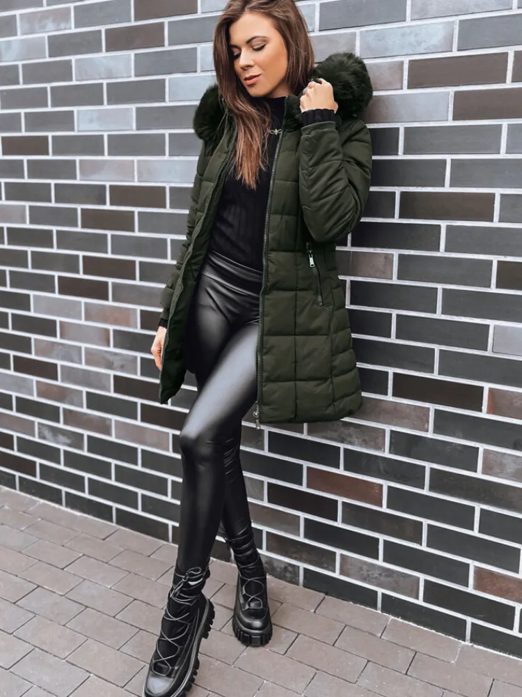 Kurtki Damskie>Dstreet Kurtka zimowa damska pikowana LELISIA zielona TY4029