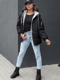 Kurtki Damskie>Dstreet Kurtka zimowa damska pikowana SPACE czarna TY4485