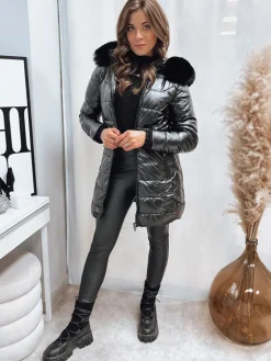 Kurtki Damskie>Dstreet Kurtka zimowa damska pikowana SHINE czarna TY4054