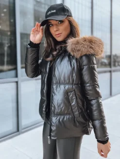 Kurtki Damskie>Dstreet Kurtka zimowa damska pikowana SPARKLE czarna TY3953