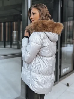 Kurtki Damskie>Dstreet Kurtka zimowa damska pikowana SPARKLE szara TY3952