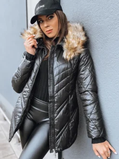 Kurtki Damskie>Dstreet Kurtka zimowa damska pikowana SOLARIS czarna TY4007